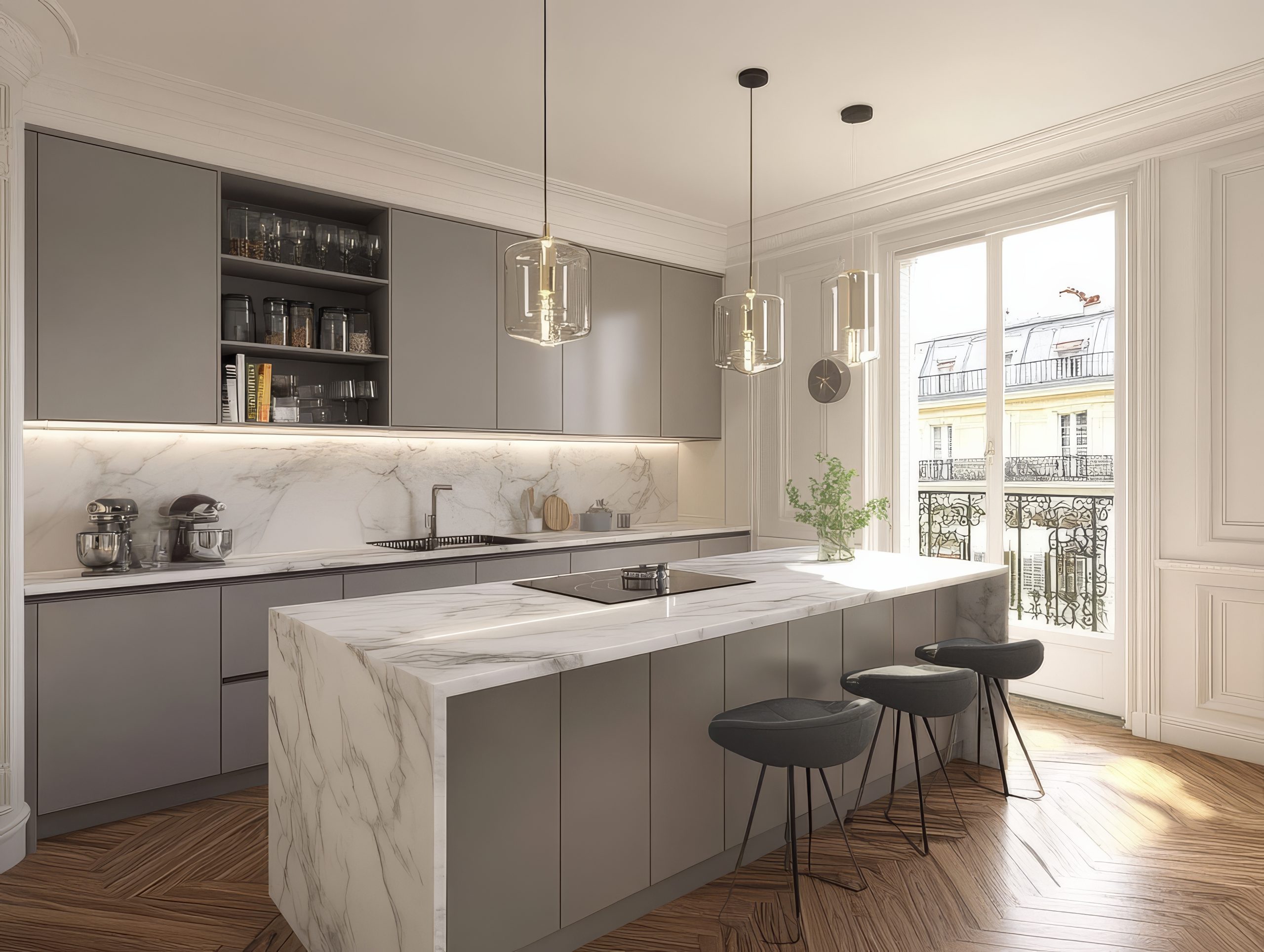 pilotage renovation cuisine ouverte paris