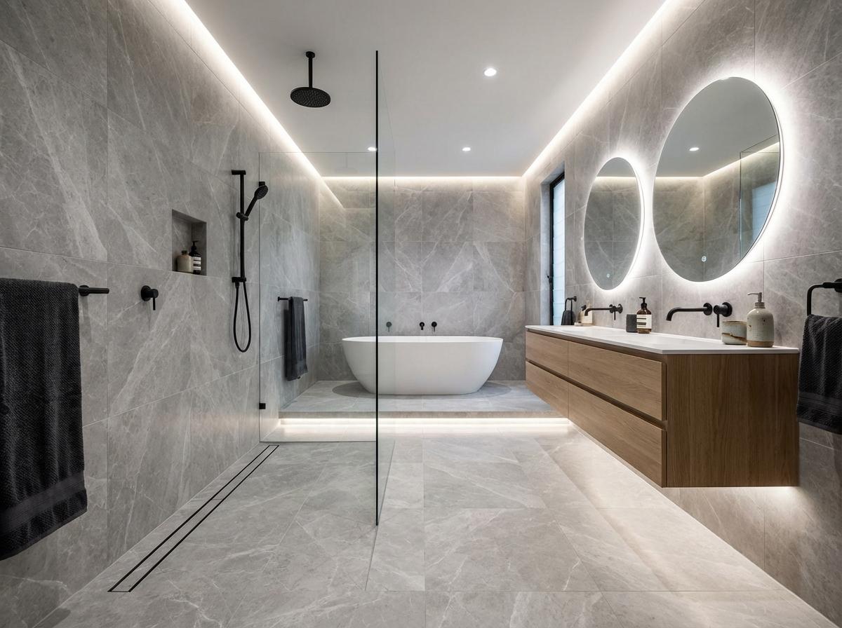 renovation salle de bain moderne douche italienne paris