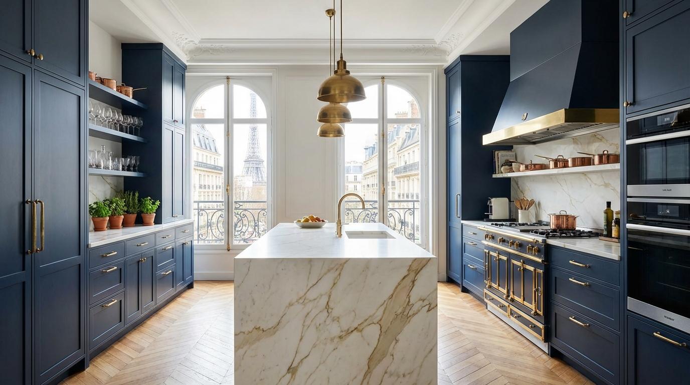 pilotage renovation cuisine Paris 8