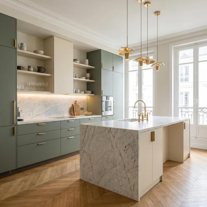 pilotage renovation cuisine ouverte puteaux