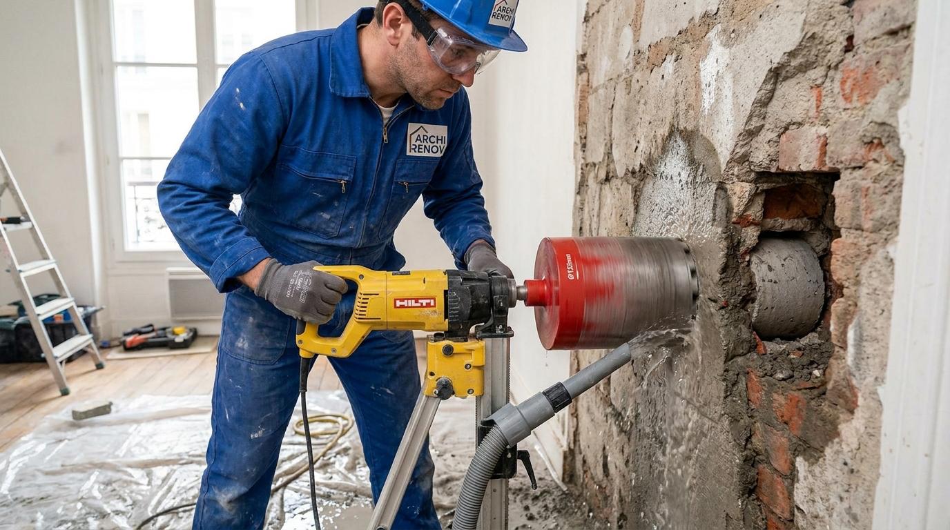 pilotage renovation ouverture mur porteur paris 16