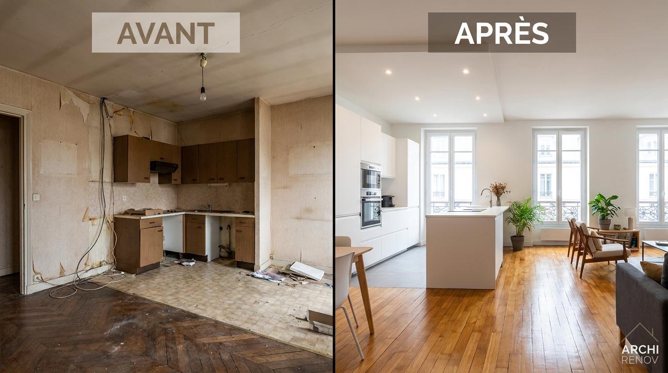 pilotage renovation paris 16 avant apres