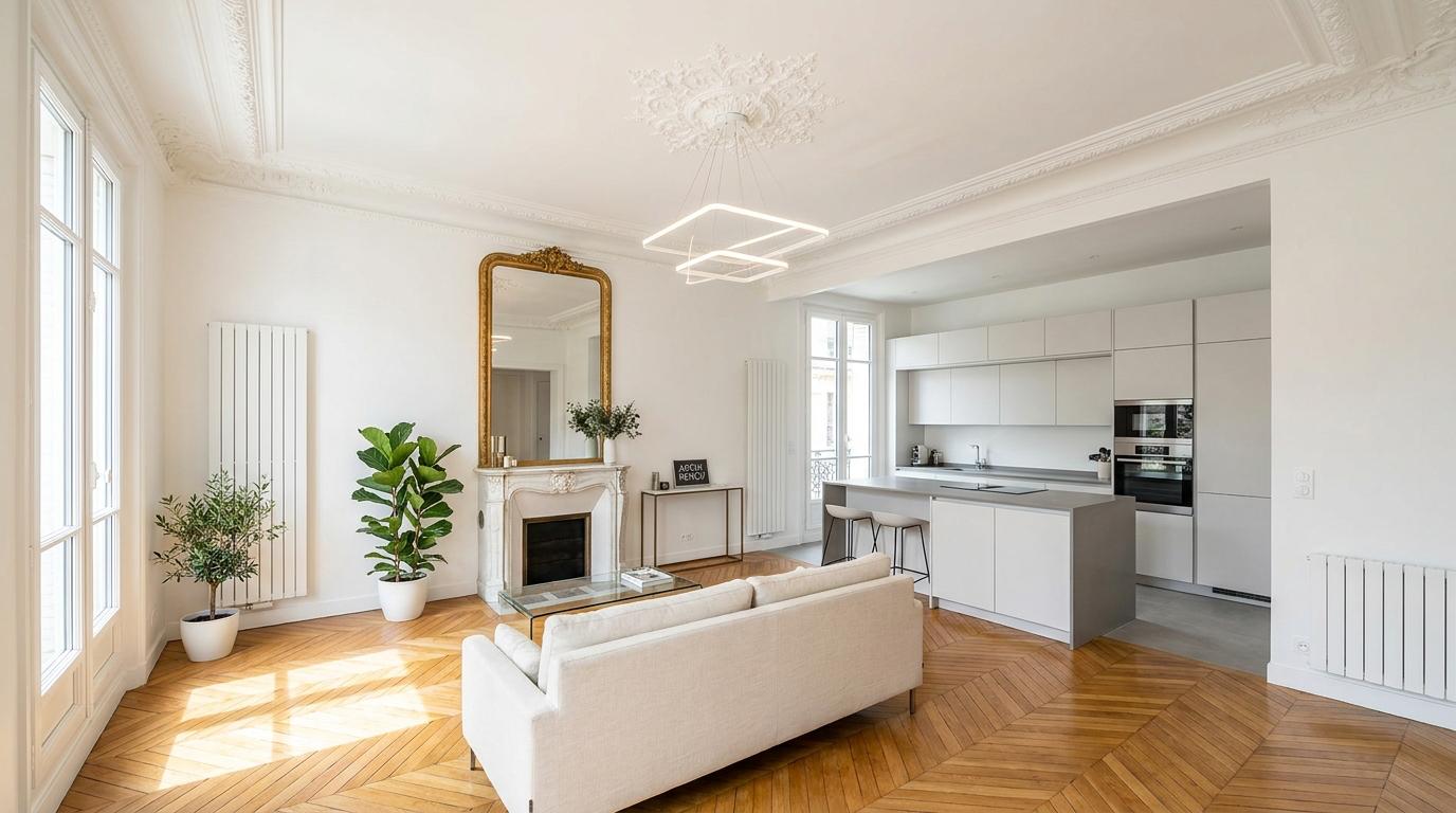 pilotage renovation salon paris 16e