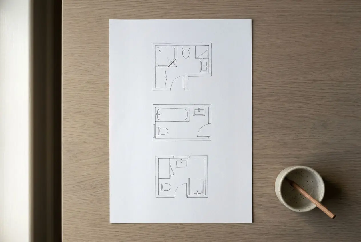 Plans d’aménagement pour petite salle de bain 5m2 avec schémas et idées gain de place.